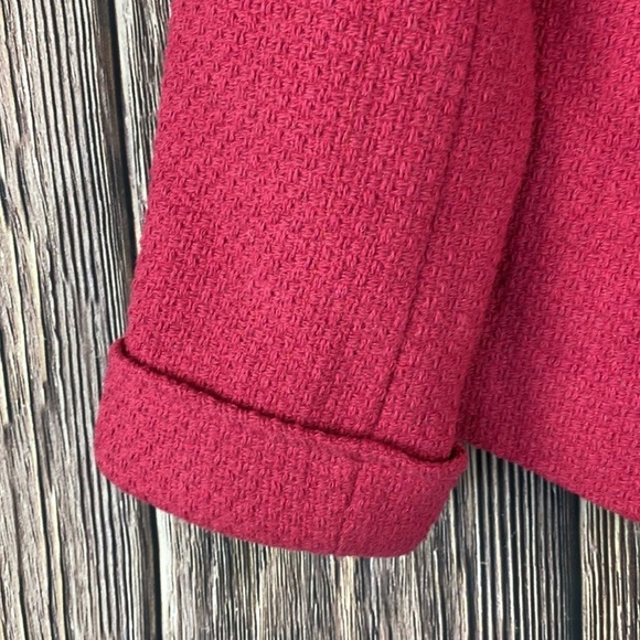 Tulle Pink Wool Blend Hooded Coat- Large - Picture 3 of 10